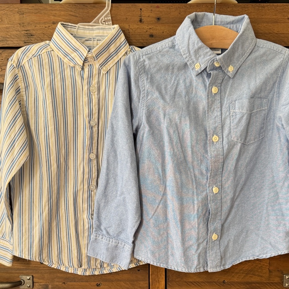 Boys Button-Up Shirts Size 5T - Set of 2 (Crazy 8 & George)